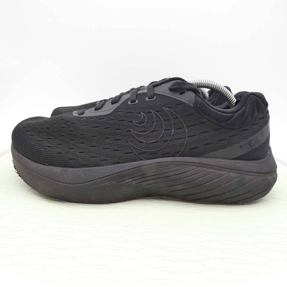Topo Athletic Atmos Men's 11.5 Running Shoes Black Round Toe Lace Up Sneakers